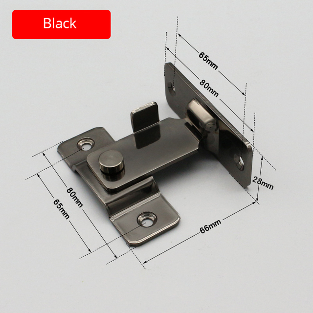 KAK 304 - Stainless Steel Door Lock, 90 Degree Angle Door Lock, Security Sliding Chain, Anti-theft Door Lock, Accessory