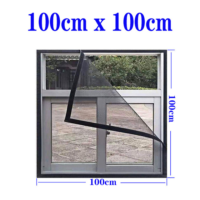 Inset window screen mesh, air tulle adjustable summer invisible anti mosquito net fiberglass removable washable customize screen