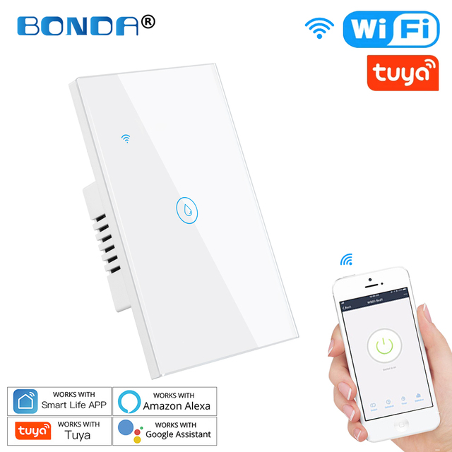 WiFi Smart Switch Water Heater Tuya EU/UK/US/Brazil Standard Luxury Glass Voice Control Touch Alexa Smart Google Home Switches