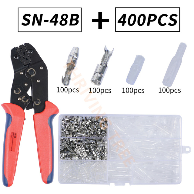 400/600pcs 3.9mm Auto Car Motorcycle Bullet Terminals Crimp Terminals Electrical Wire Connector Insulation Female and Male Crimping Pliers