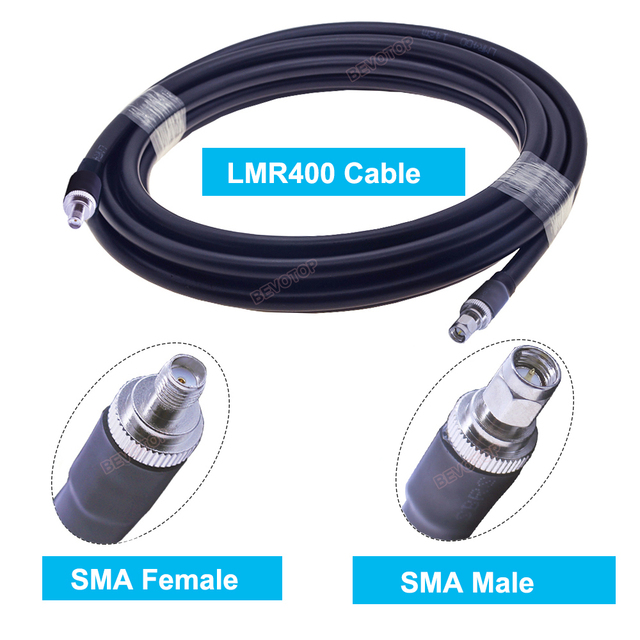 SMA Cable LMR400 SMA Female to RP SMA Male 50 Ohm Low Loss RF Pigtail Adapter WiFi Antenna Extension Cable Signal Booster Jumper