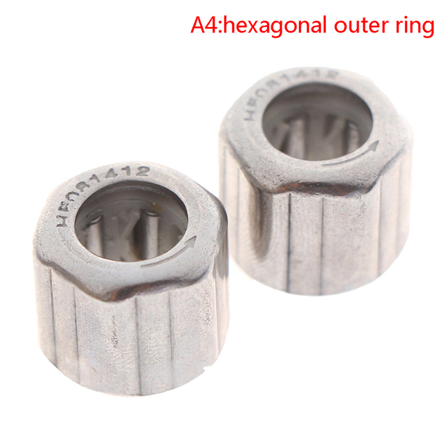 2pcs bearing HF081412 outer ring octagon/outer hexagonal/smooth surface/outer knurled one-way needle roller bearing