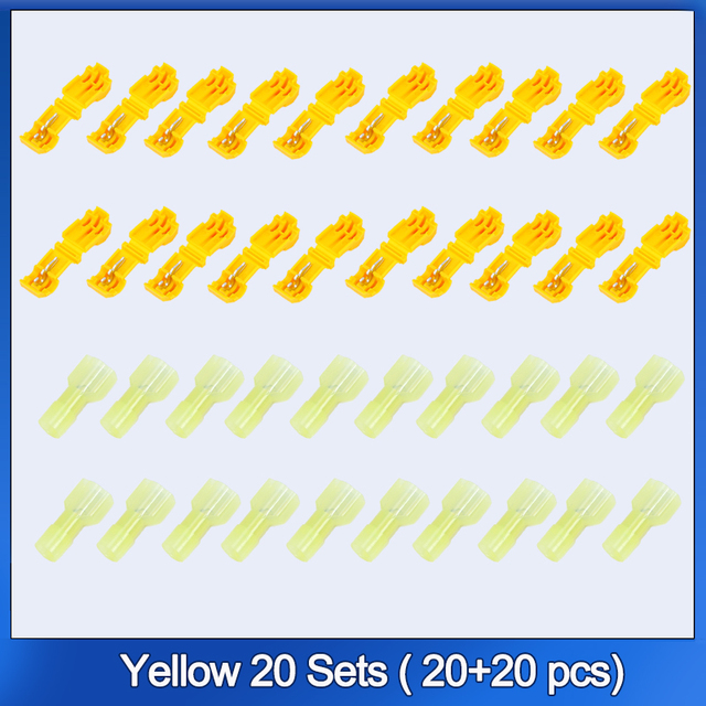 SUOSOK T Tap Fast Electrical Cable Connectors, Snap Splice Lock Wire Terminal Crimp Wire Connector Electrical Connector Waterproof