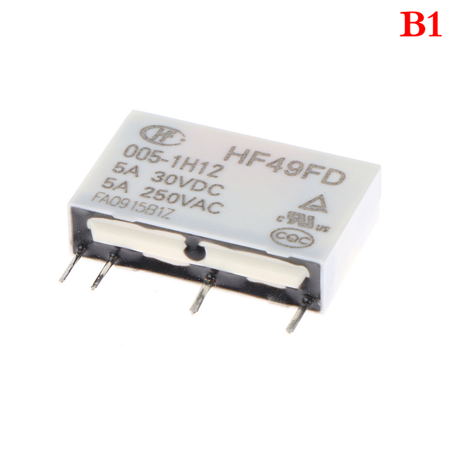 الغرض العام الجهد التتابع HF49FD-005-1H12 005-1H12 HF49FD DC5V 1H12 4PIN 5A 20x5x12.5mm