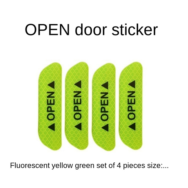 Car Reflective Stickers Safety Warning Stickers Open Door Wheel Eyebrow Rear Bumper Night Anti-scratch Decoration