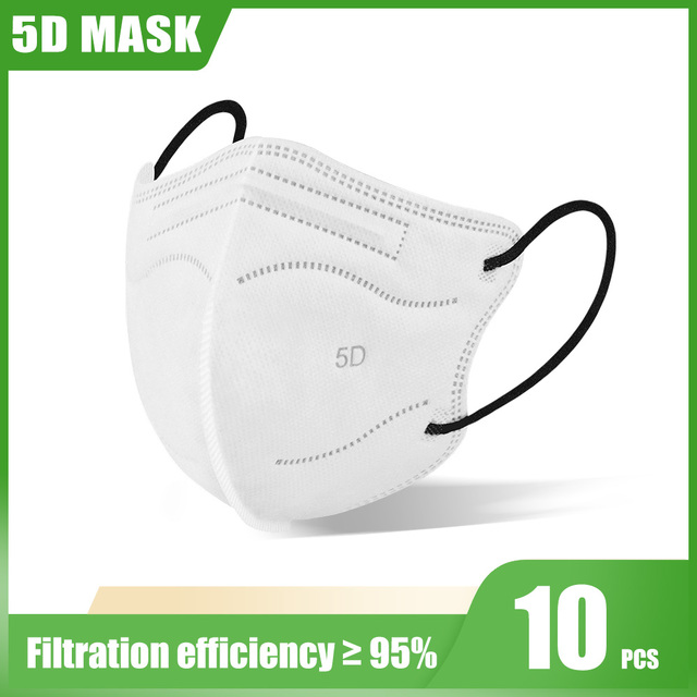 10-100pcs Mascarillas Fpp2 5D Adult KN95 Masks 5 Layers Reusable Colorful Face Mask Mascarillas KN95 Certificate FFP2 Mask