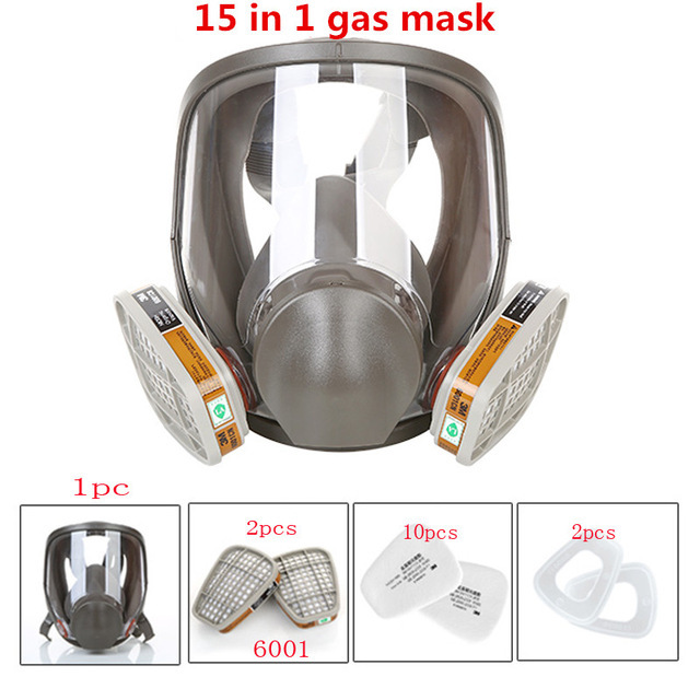 Protection 3/15/17 in 1 Safety Respirator Gas Mask Same For 6800 Gas Mask Painting Spraying Full Face Face Respirator