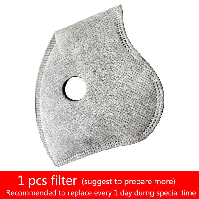 Face Mask 5 Layers Washable Mouth Masks With Respirator Activated Carbon Insert Respirator Proof Mask mascarilla PM023