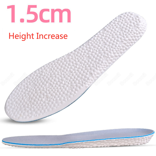 Memory Foam Height Increasing Insoles for Men Women's Shoes Sneakers Heel Insert Comfort Deodorant Shoe Sole Lift Mold