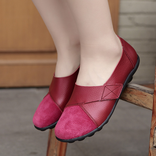 sun00 2022 new women's shoes-women's loafers shoes women's soft genuine leather shoes large size ladies shoes