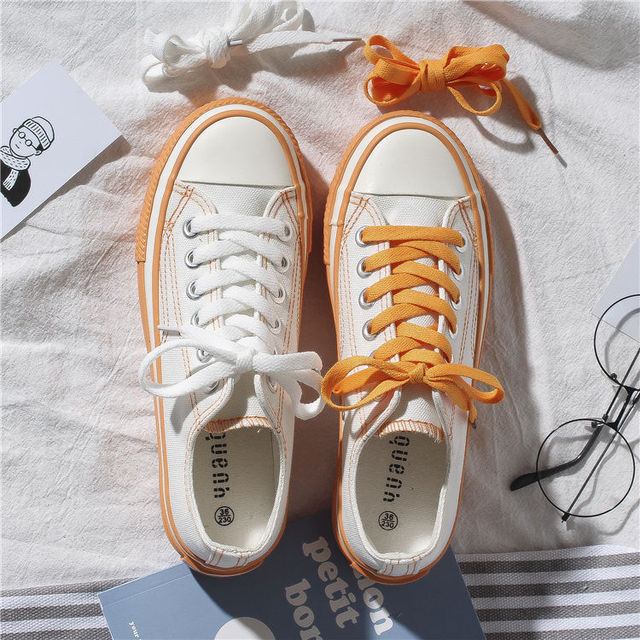 2022 Spring Basic Stylish Women Espadrilles Candy Color Students Outdoor Casual Canvas Sneakers White Concise Zapatillas Mujer