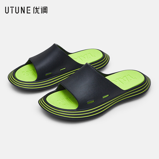 UTUNE Outdoor Women Summer Shoes Runway Slippers Outside EVA Men Beach Slides Soft Thick Sole Non-slip Sandals Indoor Bathroom