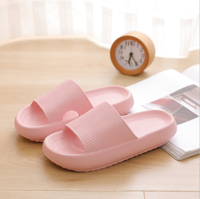 Rimocy Thick Sole Home Women Slippers Soft Summer Slides Non-slip Woman Flat Heel Comfortable Sandals Flip Flops Female