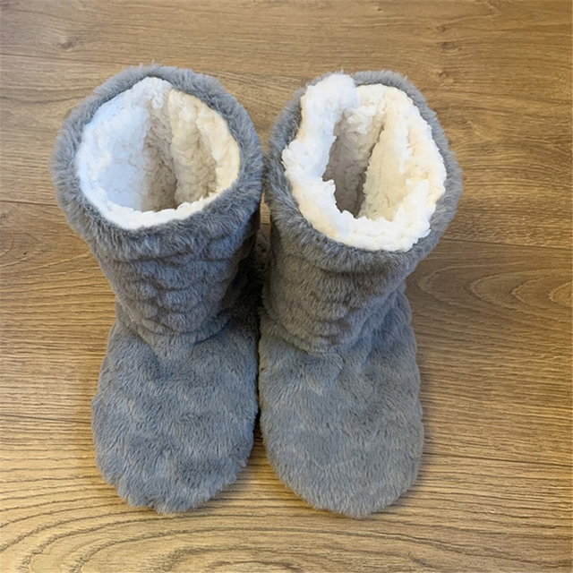 women cotton slippers winter warm feel ce indoor floor shoes socks love style slip-on soft non-slip female plush shoes