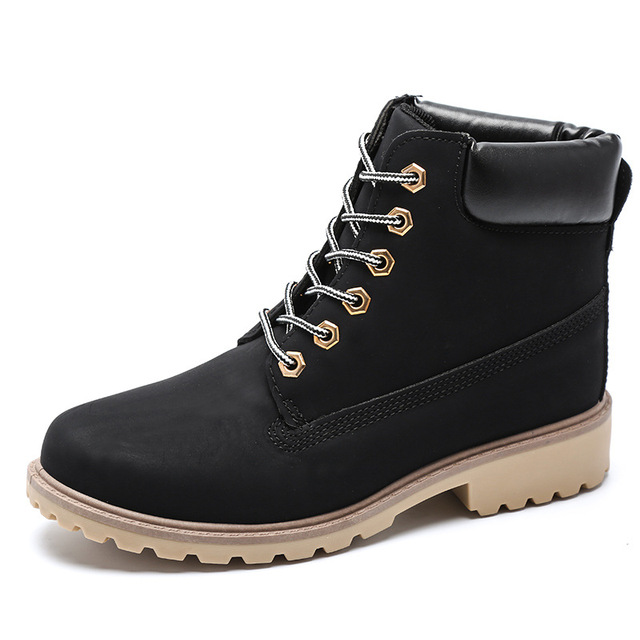 Women Martin boots non-slip wear-resistant sole shoes student plus velvet thick warm boots shoes