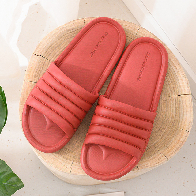 Women Men Unisex Summer Non-slip Slippers Shoes Bathroom Slippers Lovers Sandals Indoor Fashion Home Slippers Floor Flip Flops