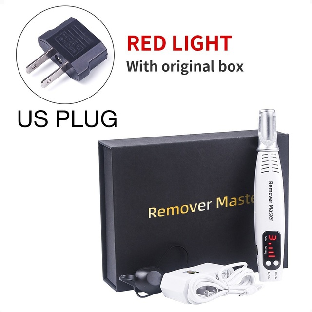 Laser pen, tattoo removal, acne removal, dark spot removal, professional blue and red laser pen for tattoo removal, laser pen for cleaning acne and dark spots. pigmentation removal machine