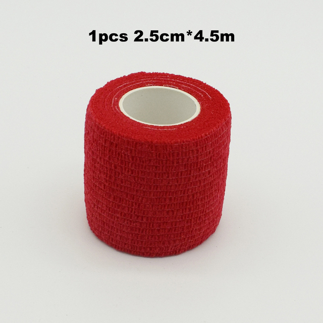 1pc Disposable Self-adhesive Colorful Latex Medical Wrap Athletic Tape To Handle Tightening Tube Of Tattoo Accessories