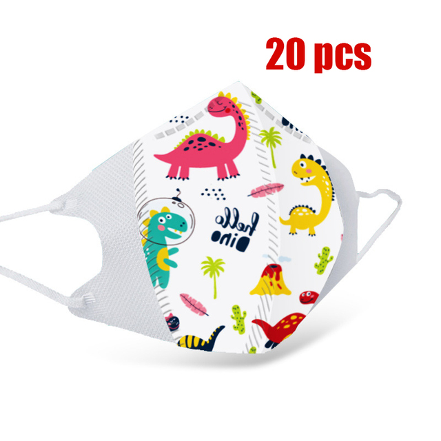 OLOEY 0-3 Years Old Baby Masks 3D Disposable 3-Layer Respirator Dustproof Cute Cartoon Protective Student Kids Mask