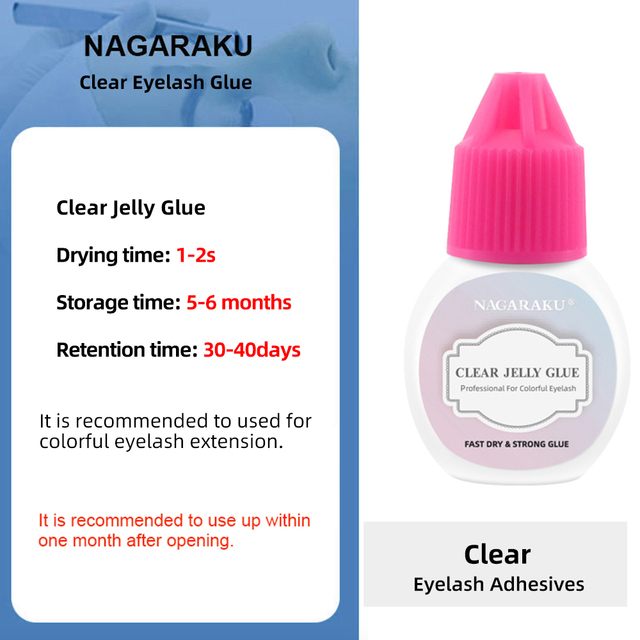 NAGARAKU Low Smell 5ml Glue No Simulation Eyelash Extension Glue Soft Eyelash Glue Fast Drying Eyelash Extensions Glue