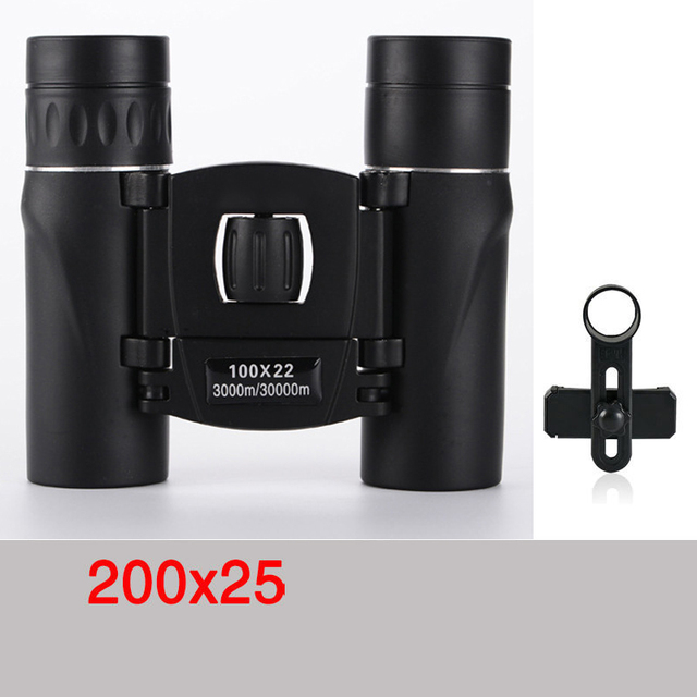 HD 5000m Portable Mini Zoom Binoculars Powerful 300x25 Folding Binoculars Long Distance Low Light Night Vision Professional