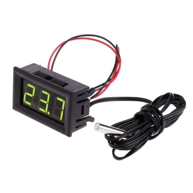 Car Voltage & Water Temperature Meter Voltmeter Thermometer 12V/24V LED Display N12 20 Dropshipping