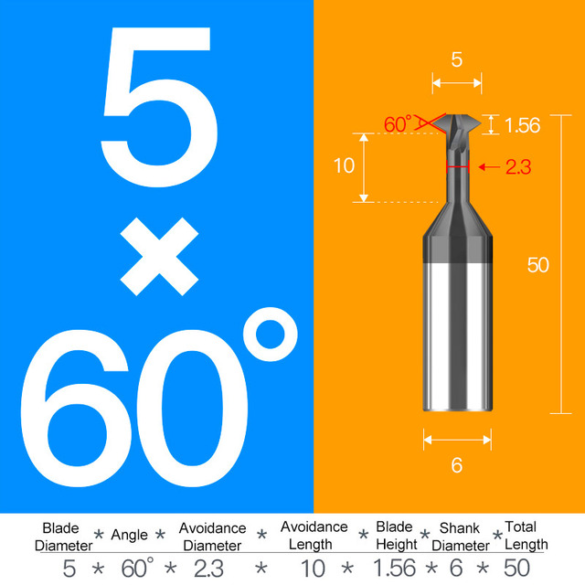 Tungsten carbide steel chamfering cutter 60 120 90 degree up and down double-sided machining coated milling cutter chamfering tools