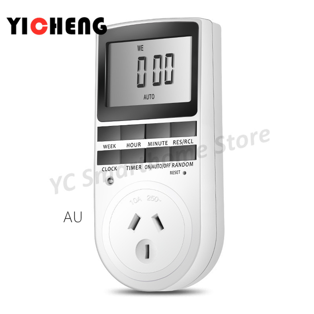 Big Screen Timer EU US UK Kitchen Socket Timing Switch Electronic Timer AU BR FR