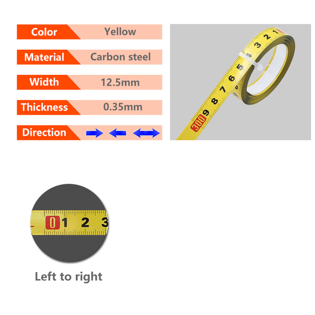 Woodworking T Track Tape Measure 12.5/16/19mm Width Metric Self-Adhesive Gauge Ruler for Miter Track Router Table Saw Measuring