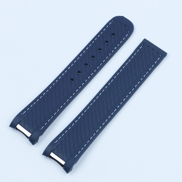 20mm Silicone Watch Rubber Band for Omega Watchband Seamaster 300 AT150 Aqua Terra Ultra Light 8900 Steel Buckle Watchband Bracelets