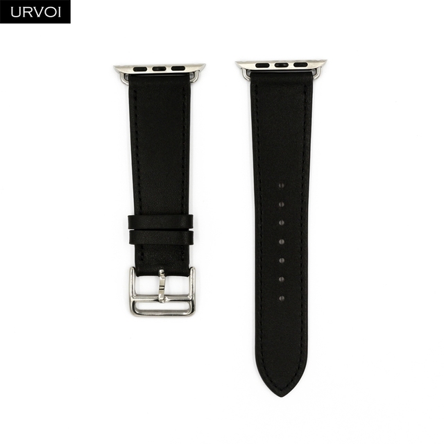 URVOI Leather Band for Apple Watch Series 7 6 SE 5 4 3 2 1 Round One for iwatch Straps Wrist Band Classic Design 41 45mm