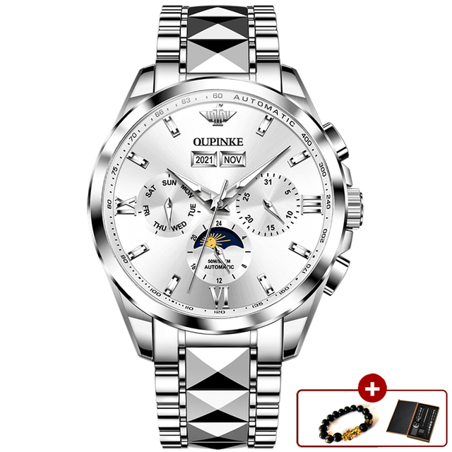 OUPINKE Luxury Men's Wristwatches Automatic Mechanical Waterproof Sapphire Glass Brand Fashion Watch relogio masculino