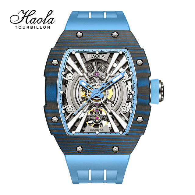 Haofa luxury automatic men's watch skeleton mechanical self-wind luminous movement men's watch 80H power reserve 1906