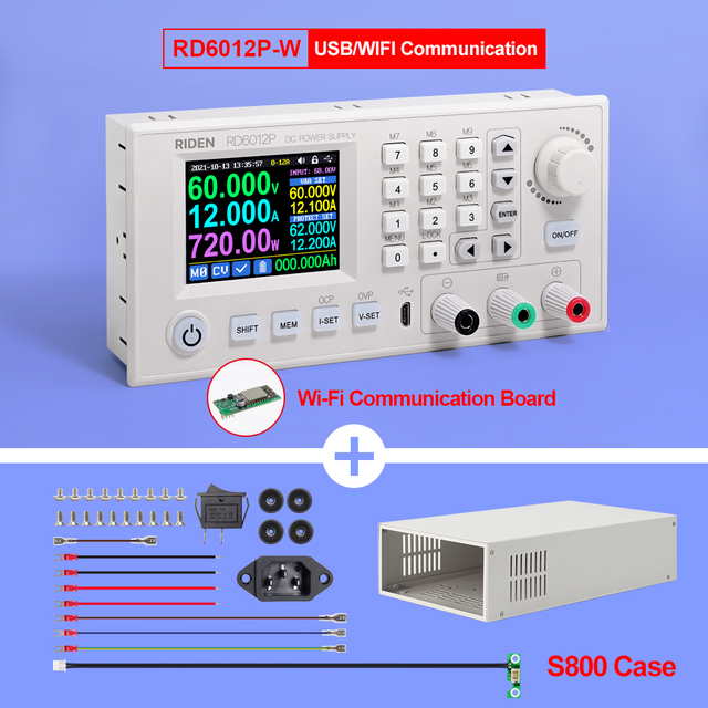 RD RD6012P RD6012PW USB WIFI 5 Digits DC to DC Voltage Step Down Power Supply Adjustable Potential Converter Voltmeter 60V 12A