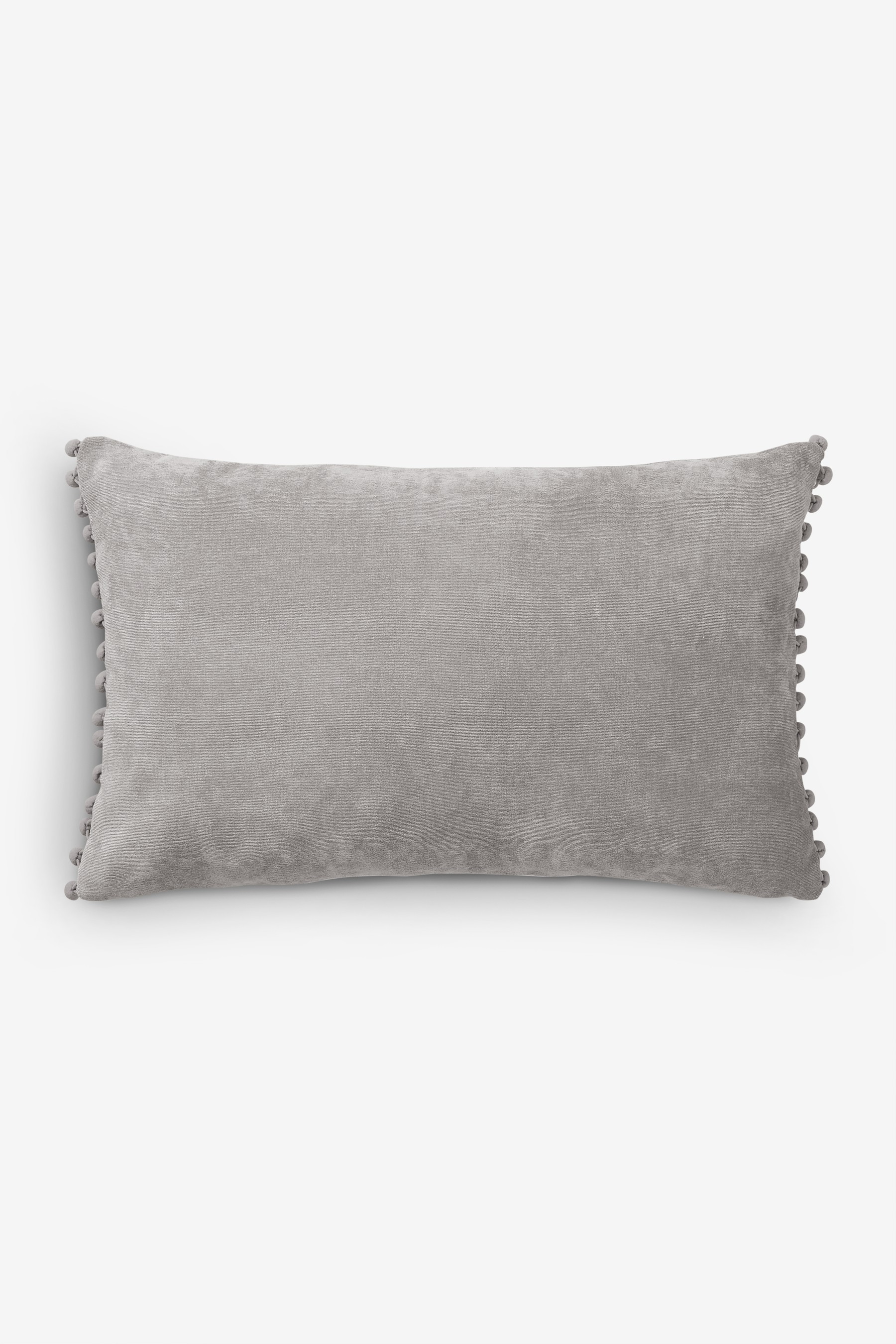 Soft Velour Pom Edge Cushion