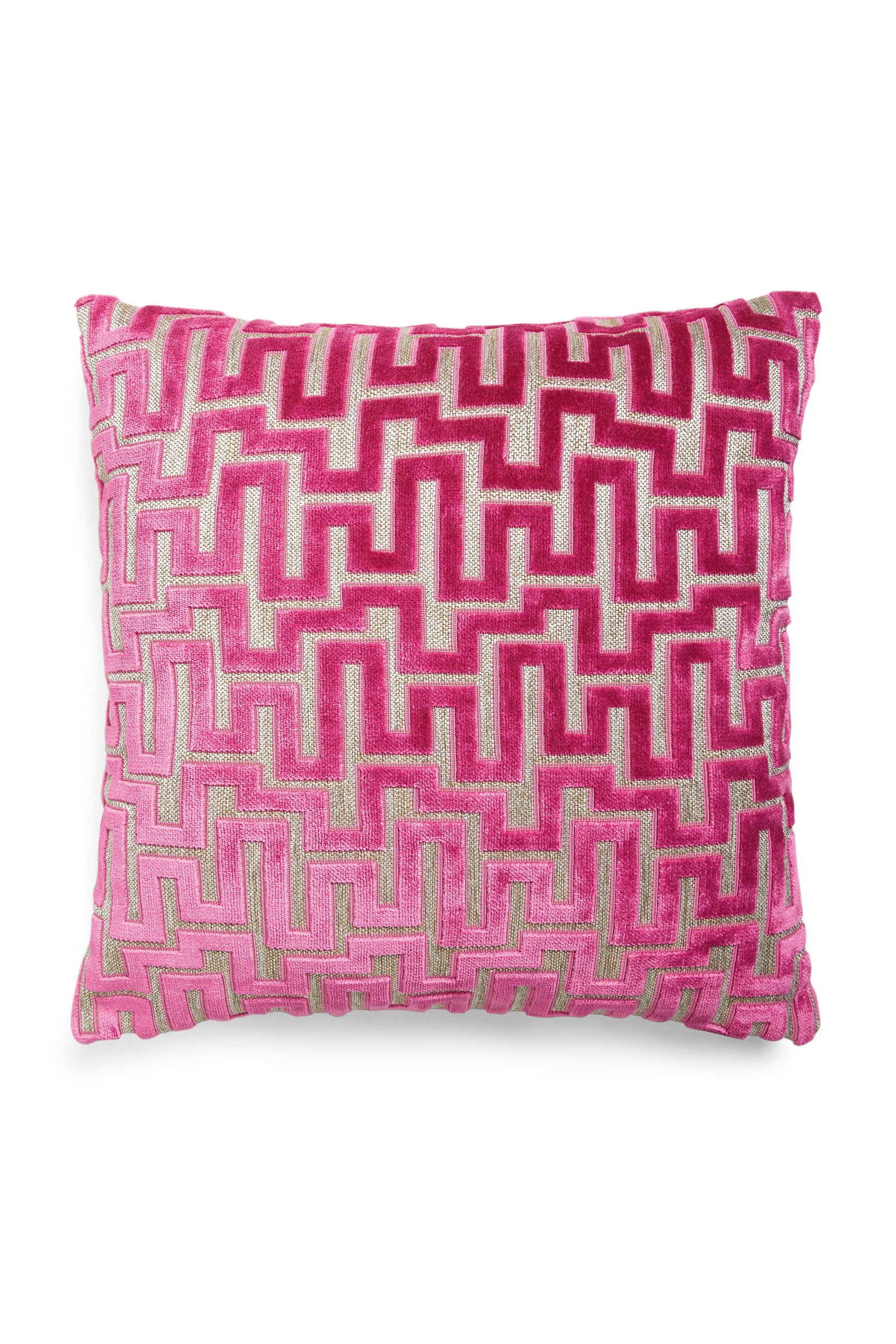 Fretwork Velvet Cushion Small Square