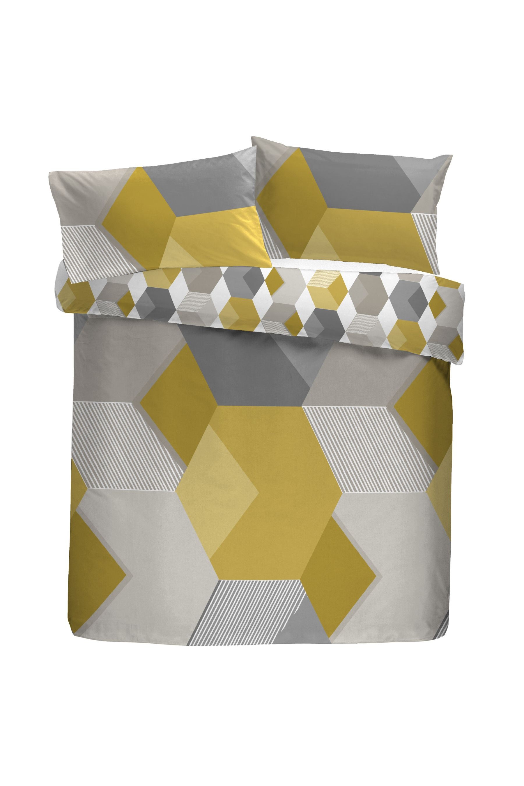 Fusion Hexagon Duvet Cover And Pillowcase Set