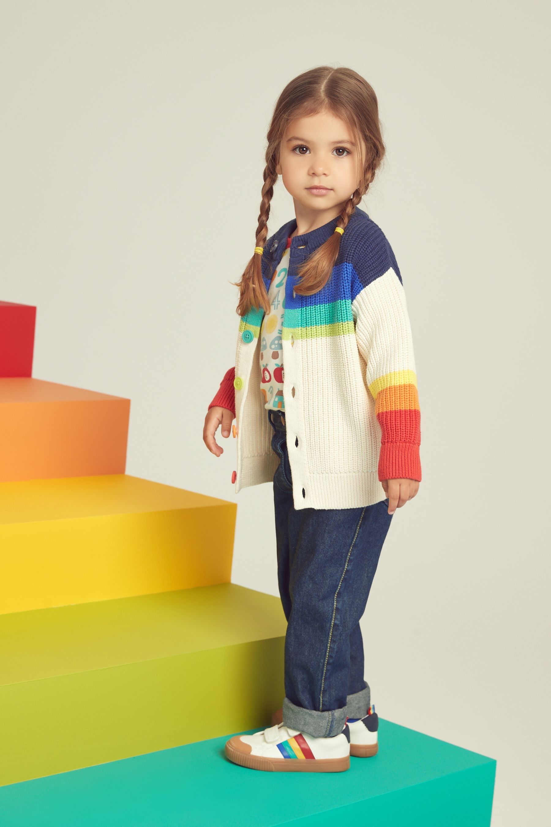 Little Bird Rainbow Knitted Cardigan