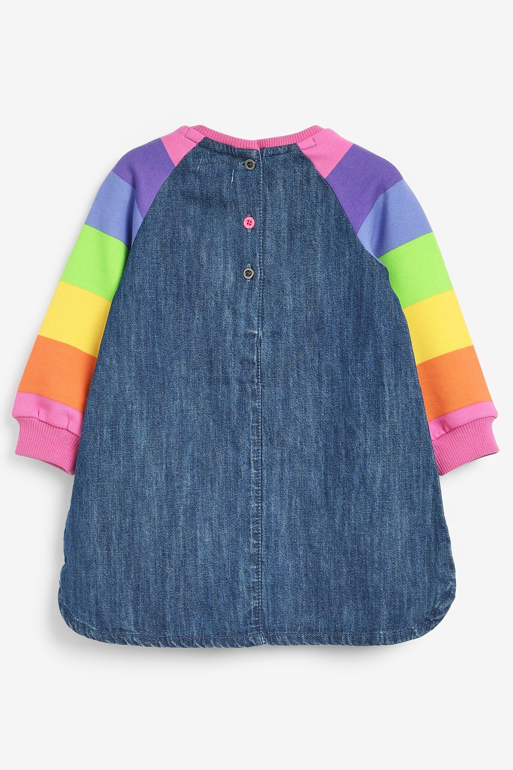 Rainbow Raglan Denim Dress (3mths-7yrs)