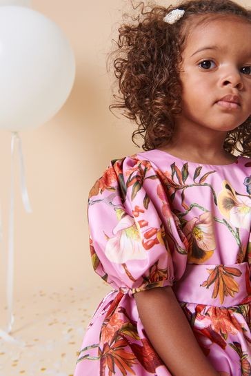 Floral Print Taffeta Dress (3mths-8yrs)