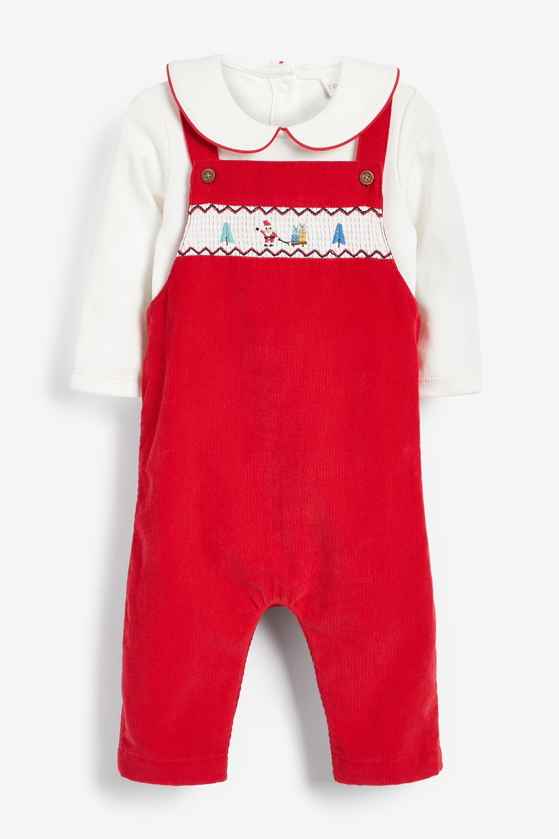 Baby Smart Cord Dungarees And Jersey Bodysuit Set (0mths-3yrs)