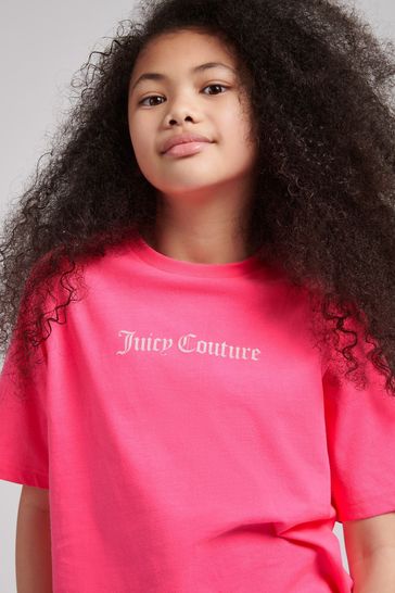 Juicy Couture Pink Boxy Quarter Sleeve T-Shirt