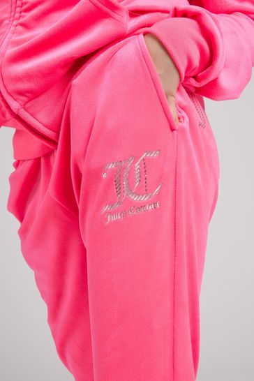 Juicy Couture Pink Velor Slim بنطلون رياضي