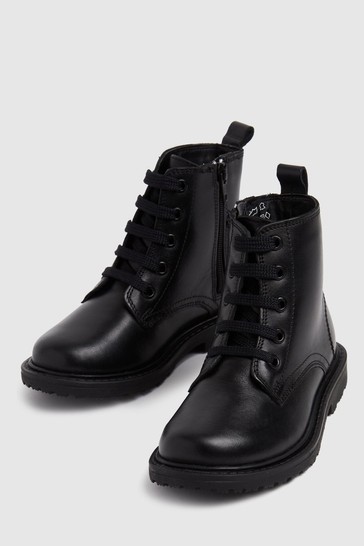 Schuh Black Creator Lace-Up Boots