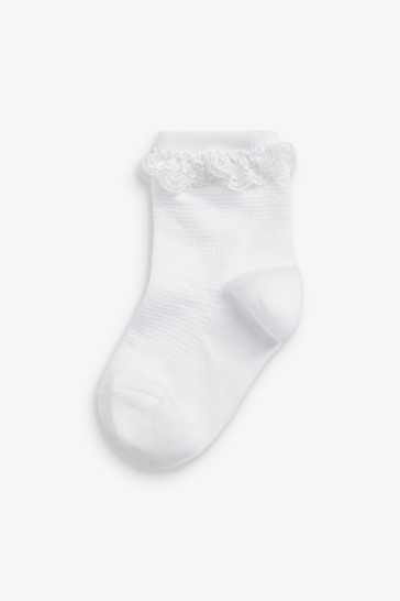 5 Pack Cotton Rich Ruffle Ankle Socks