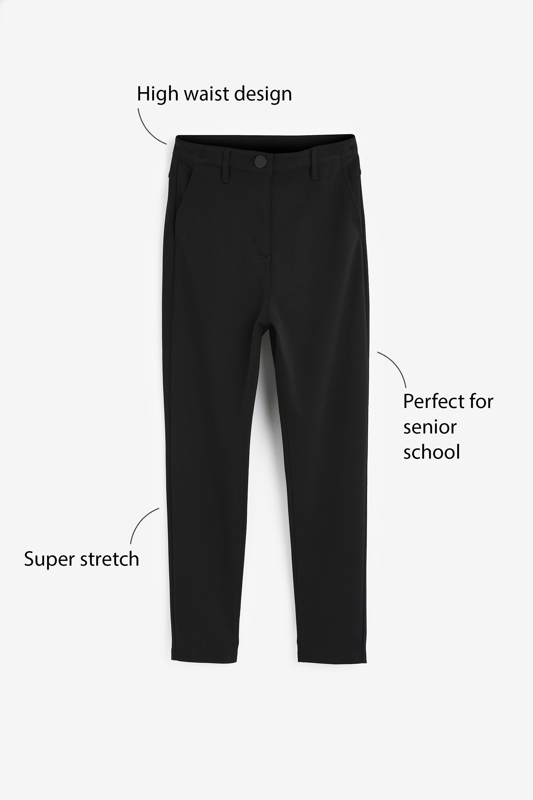 Senior High Waist School Trousers (9-17yrs)