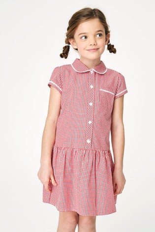 Drop Waist Gingham School Dress (3-14yrs)