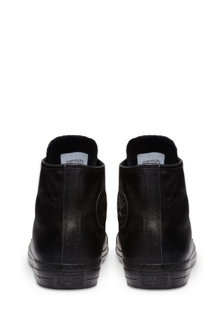 Converse Black Leather High Top Trainers