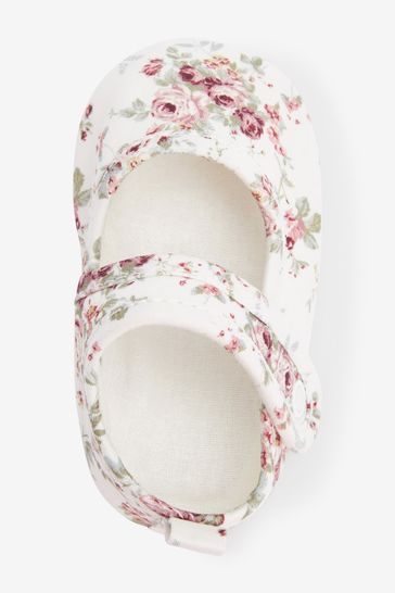 Cotton Mary Jane Baby Shoes (0-18mths)