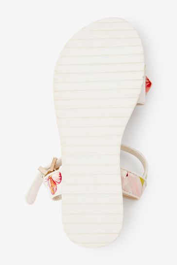 Baker by Ted Baker White Floral Platform Sandals